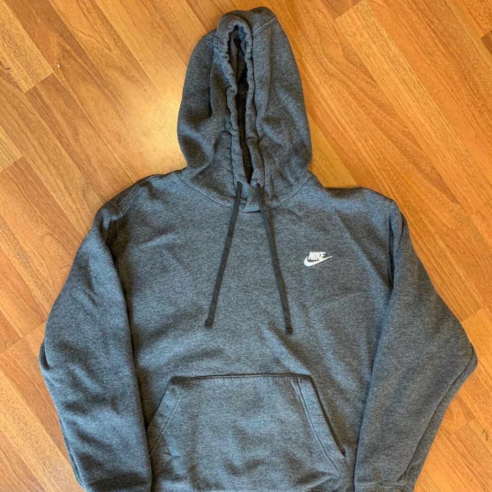 Nike Men’s Pullover Hoodie, Large, Dark Gray